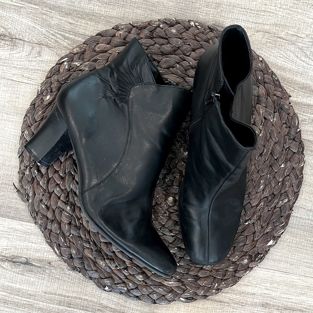 croft & barrow Leather Black Huntley Boot Size 8.5